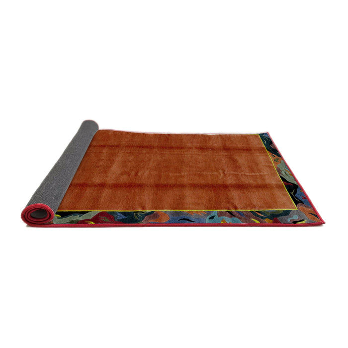 Sideview of Abstract Red Modern Rug, abs2000
