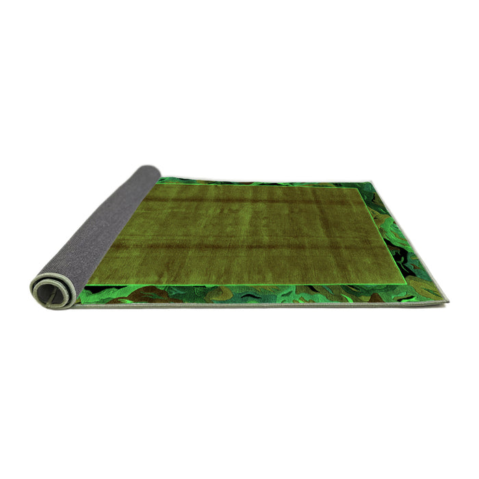 Sideview of Abstract Green Modern Rug, abs2000grn