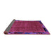 Sideview of Abstract Purple Modern Rug, abs2000pur