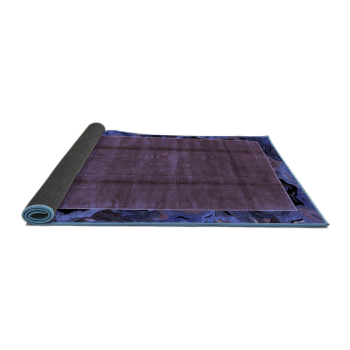 Sideview of Abstract Blue Modern Rug, abs2000blu
