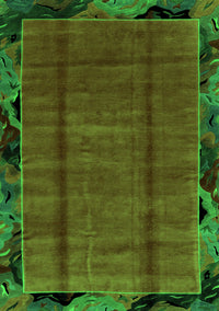 Abstract Green Modern Rug, abs2000grn