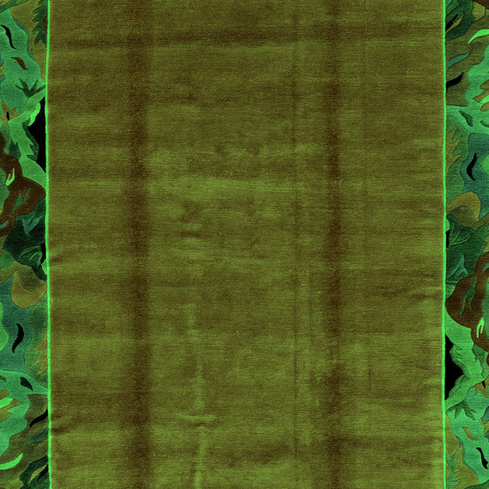 Abstract Green Modern Rug, abs2000grn
