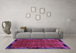 Machine Washable Abstract Purple Modern Area Rugs in a Living Room, wshabs2000pur