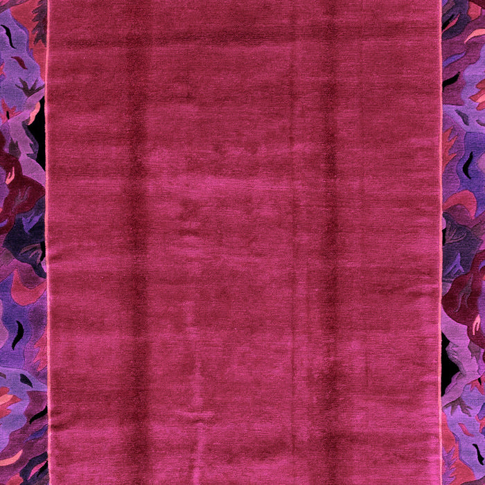 Machine Washable Abstract Pink Modern Rug, wshabs2000pnk