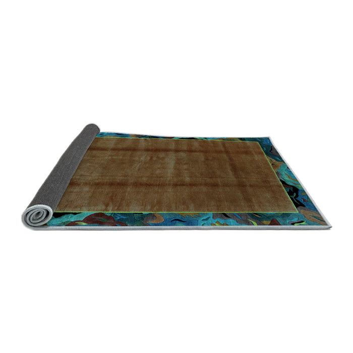 Sideview of Abstract Light Blue Modern Rug, abs2000lblu