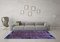 Machine Washable Abstract Blue Modern Rug, wshabs2000blu