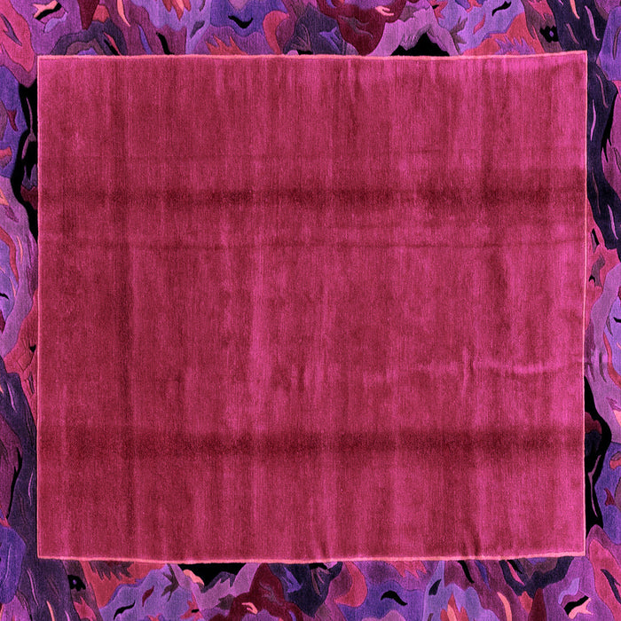 Square Abstract Pink Modern Rug, abs2000pnk
