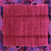 Square Abstract Pink Modern Rug, abs2000pnk