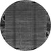 Round Machine Washable Abstract Gray Modern Rug, wshabs2000gry