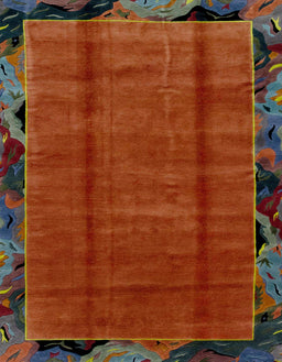Abstract Red Modern Rug, abs2000