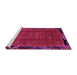 Sideview of Machine Washable Abstract Pink Modern Rug, wshabs2000pnk