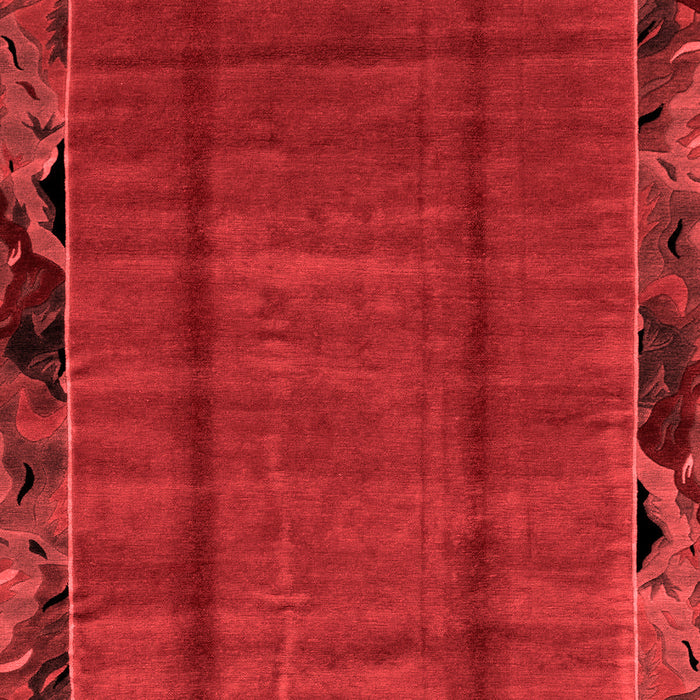 Machine Washable Abstract Red Modern Rug, wshabs2000red