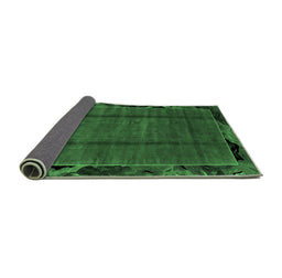 Sideview of Abstract Emerald Green Modern Rug, abs2000emgrn