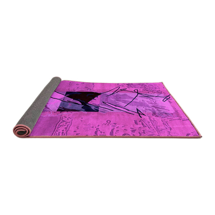 Sideview of Abstract Pink Modern Rug, abs2001pnk