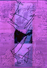 Abstract Purple Modern Rug, abs2001pur