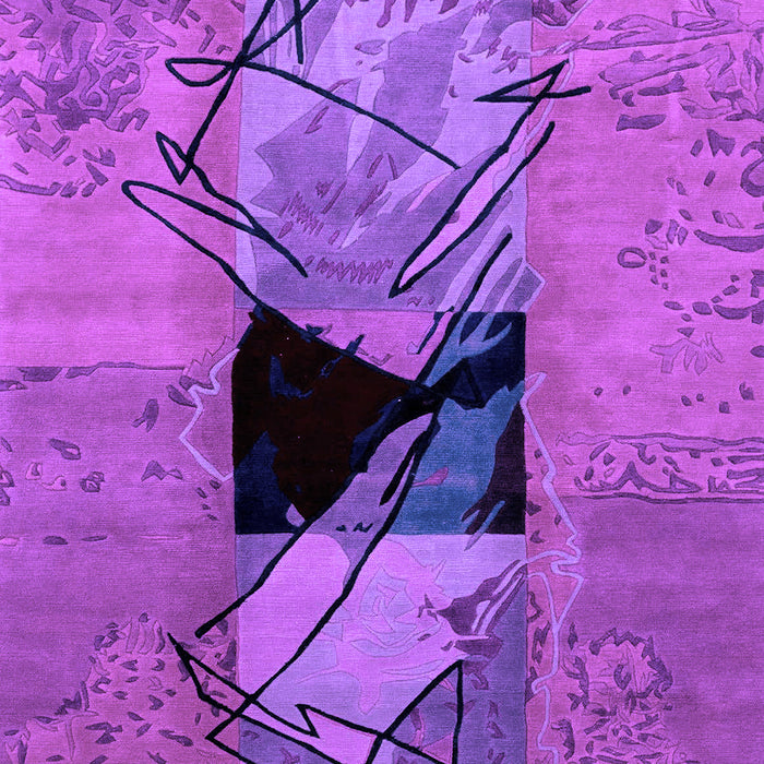 Abstract Purple Modern Rug, abs2001pur