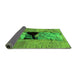 Sideview of Abstract Green Modern Rug, abs2001grn