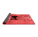 Abstract Red Modern Area Rugs