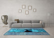 Machine Washable Abstract Light Blue Modern Rug in a Living Room, wshabs2001lblu