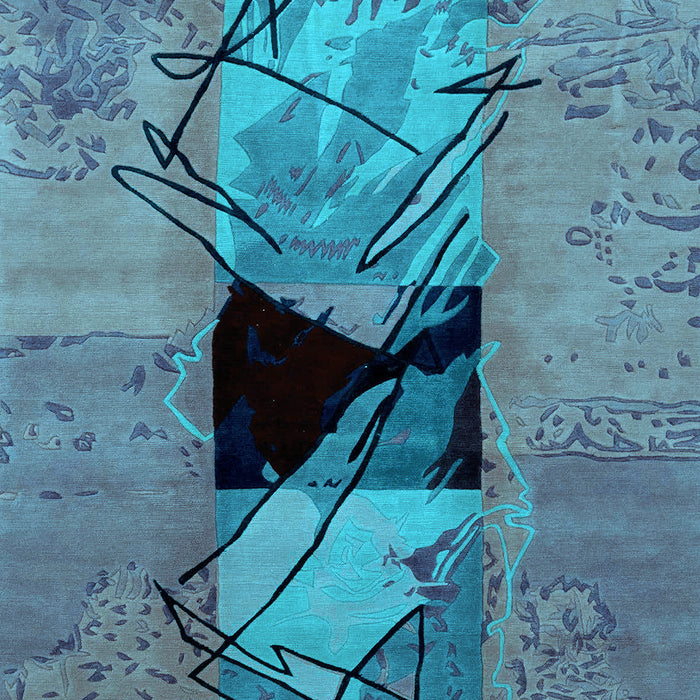 Machine Washable Abstract Light Blue Modern Rug, wshabs2001lblu