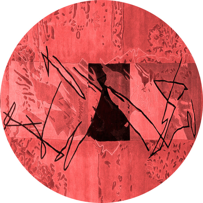 Abstract Red Modern Rug, abs2001red