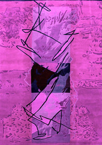 Abstract Pink Modern Rug, abs2001pnk