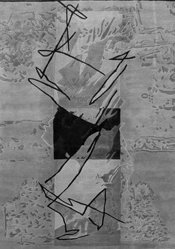 Abstract Gray Modern Rug, abs2001gry