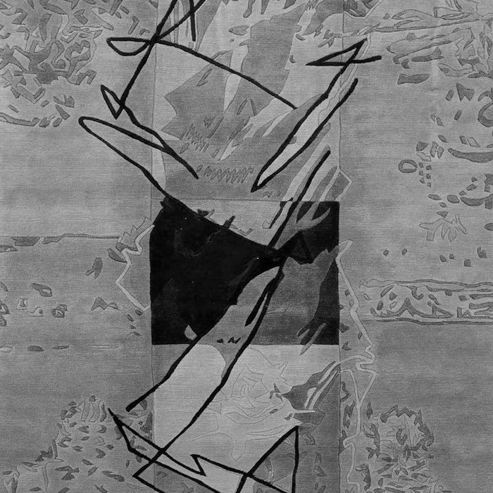 Abstract Gray Modern Rug, abs2001gry