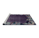 Sideview of Machine Washable Abstract Gray Rug, wshabs2002