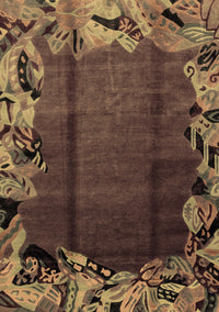 Abstract Brown Modern Rug, abs2002brn