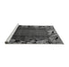 Sideview of Machine Washable Abstract Gray Modern Rug, wshabs2002gry