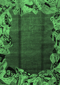 Abstract Emerald Green Modern Rug, abs2002emgrn