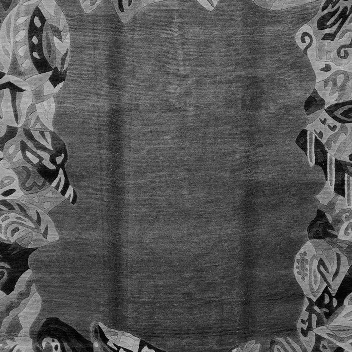 Machine Washable Abstract Gray Modern Rug, wshabs2002gry