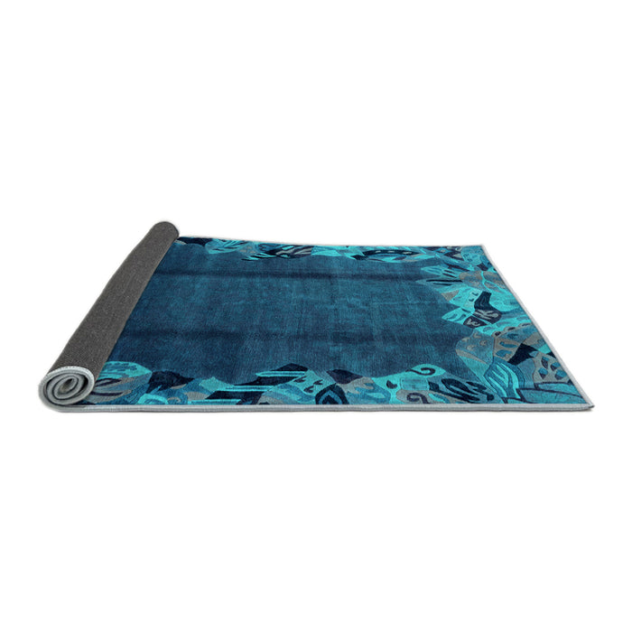 Sideview of Abstract Light Blue Modern Rug, abs2002lblu