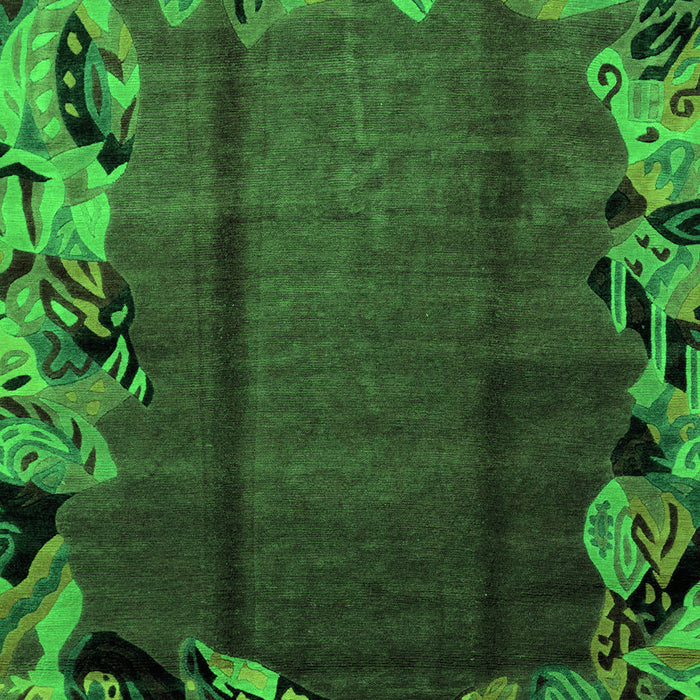 Abstract Green Modern Rug, abs2002grn