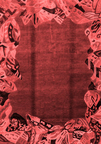 Abstract Red Modern Rug, abs2002red