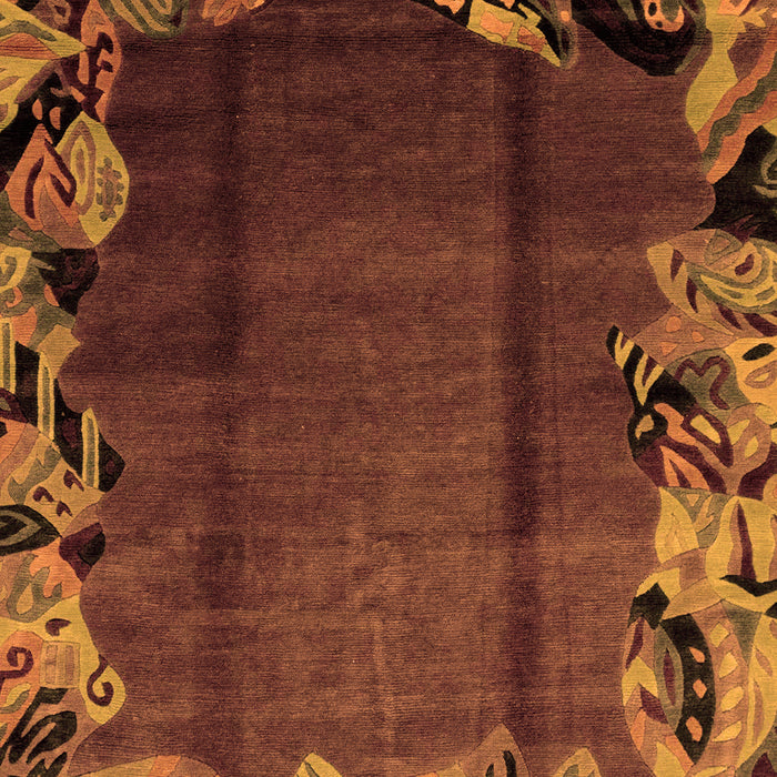 Machine Washable Abstract Orange Modern Area Rugs, wshabs2002org