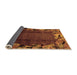 Sideview of Abstract Orange Modern Rug, abs2002org