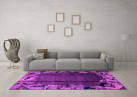 Machine Washable Abstract Pink Modern Rug, wshabs2002pnk