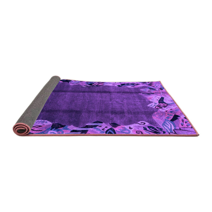 Sideview of Abstract Purple Modern Rug, abs2002pur