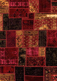 Patchwork Orange Transitional Rug, abs2003org