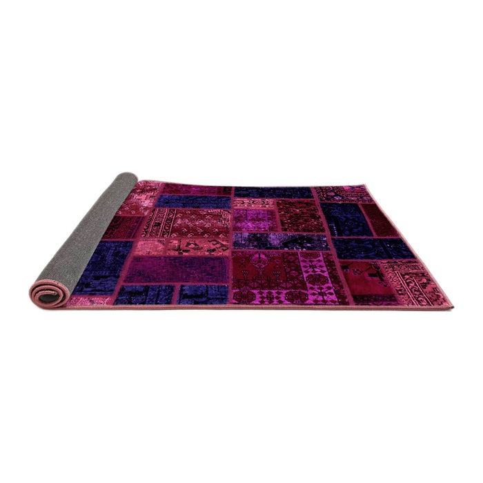 Sideview of Patchwork Pink Transitional Rug, abs2003pnk