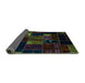 Sideview of Patchwork Turquoise Transitional Rug, abs2003turq