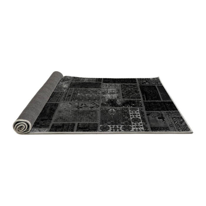 Sideview of Patchwork Gray Transitional Rug, abs2003gry