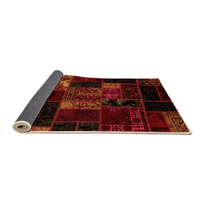 Sideview of Patchwork Orange Transitional Rug, abs2003org