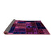 Sideview of Patchwork Purple Transitional Rug, abs2003pur