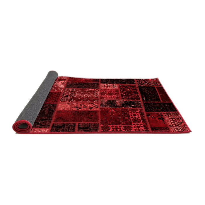 Patchwork Red Transitional Area Rugs