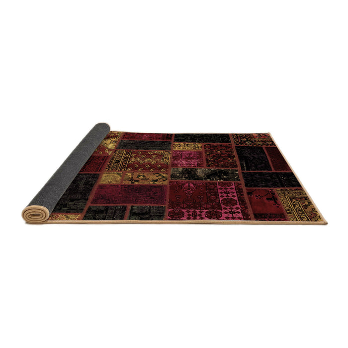 Sideview of Patchwork Brown Transitional Rug, abs2003brn
