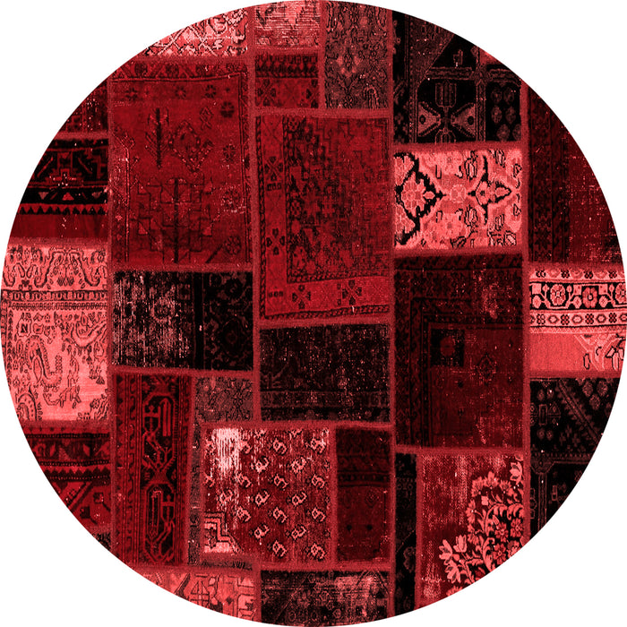 Patchwork Red Transitional Rug, abs2004red