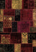 Machine Washable Patchwork Brown Transitional Rug, wshabs2004brn